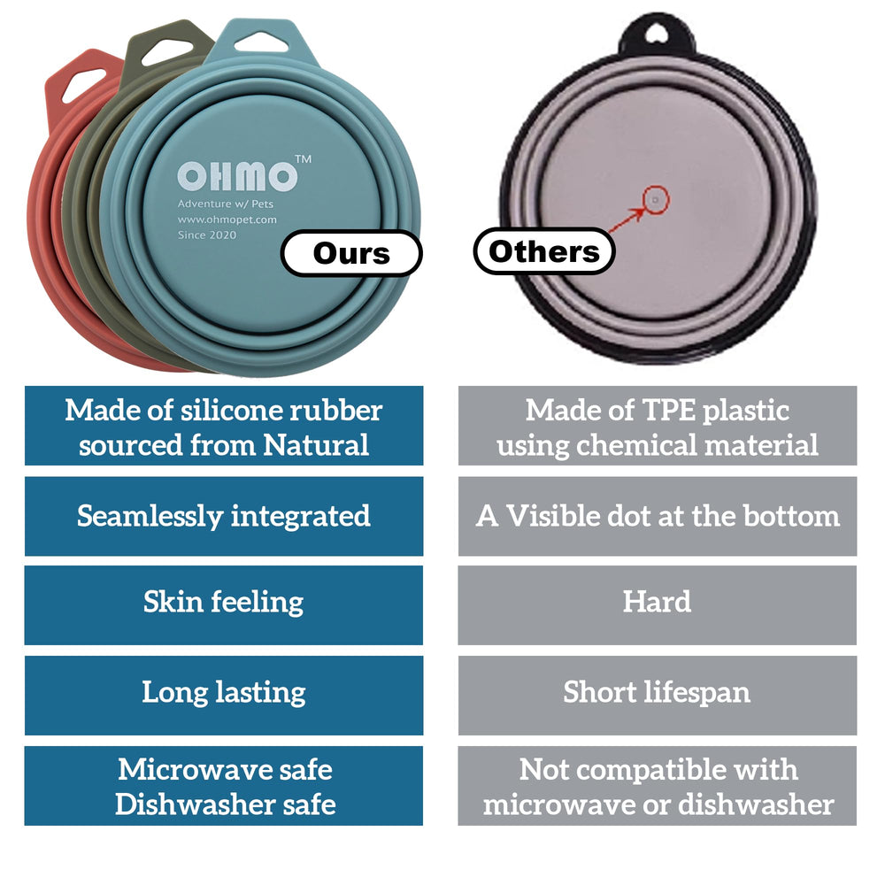 OHMO two-pack bowls folded compact for backpacking and on-the-go meals