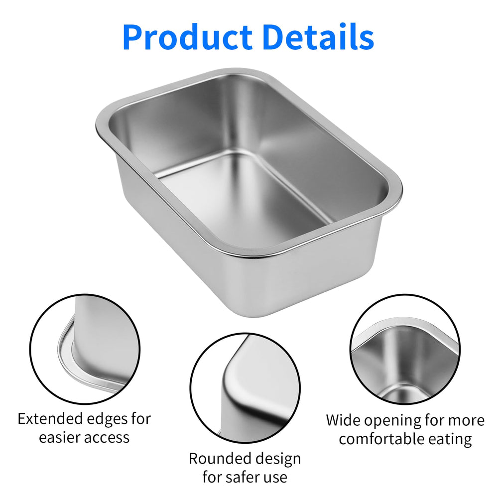 Wide opening for easy refilling in multi-pet homes.