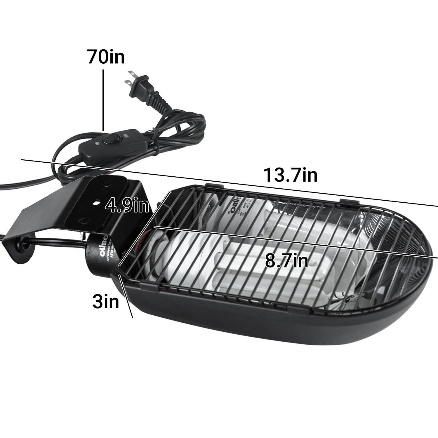 Oiibo bird cage light fixture kit providing bright coverage for small cages.