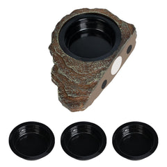 Oiibo magnetic gecko feeder ledge securely attaches for stable terrarium feeding.