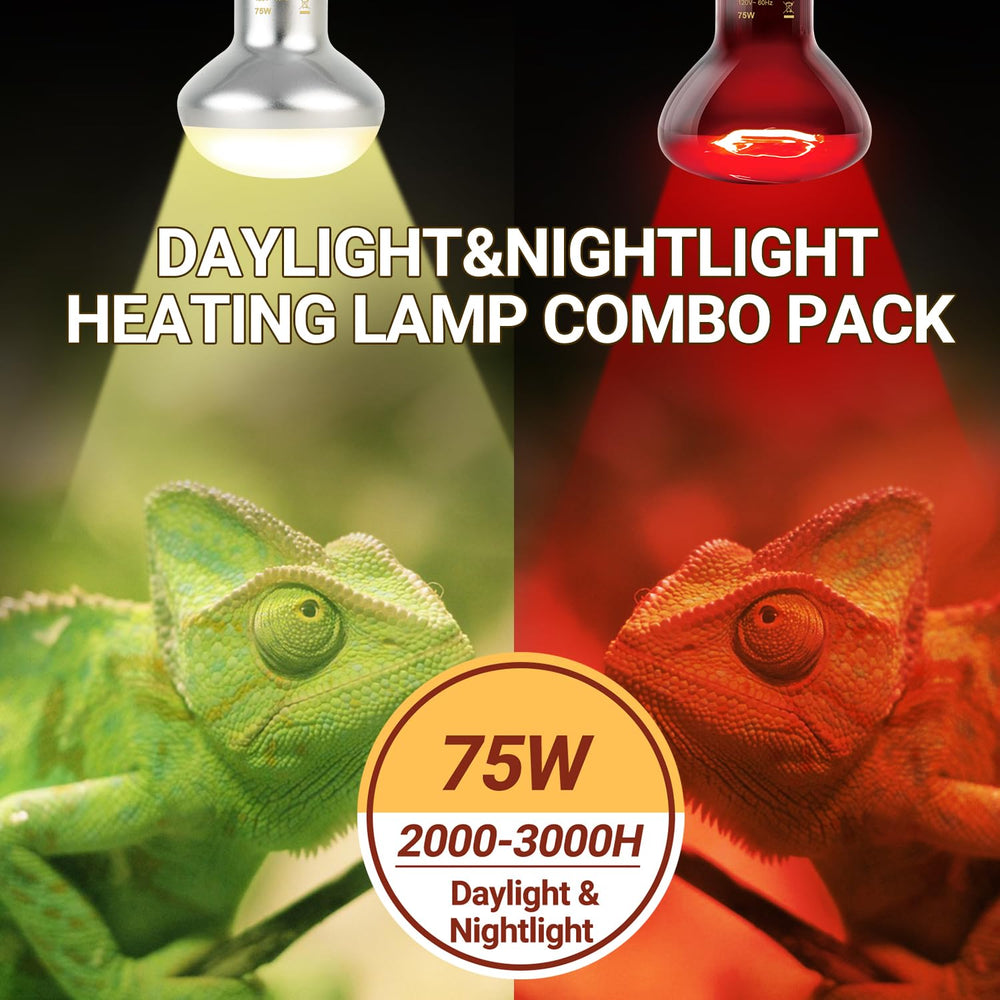 Oiibo reptile basking infrared bulb shows warming glow for basking spots