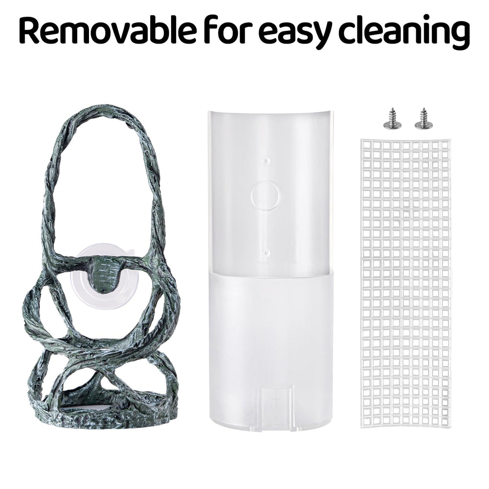 Oiibo ABS reptile feeder easy to clean with removable grid plate