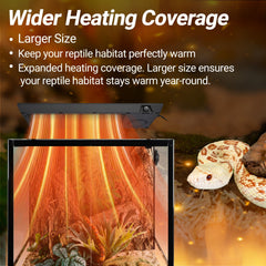 Oiibo Reptile Heat Panel front view shows slim, space-saving profile.