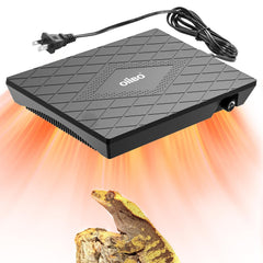 Oiibo reptile heating panel front view showing compact, terrarium-friendly design.
