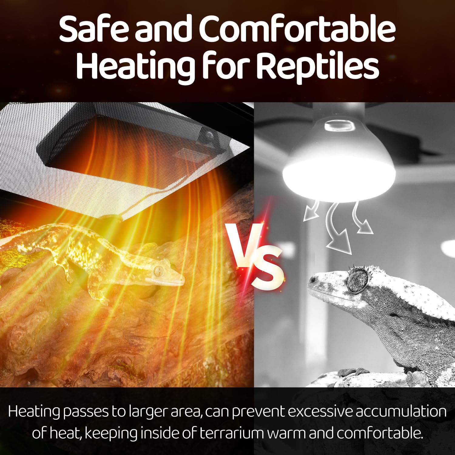 Oiibo reptile heating panel no-light operation suitable for nocturnal care.