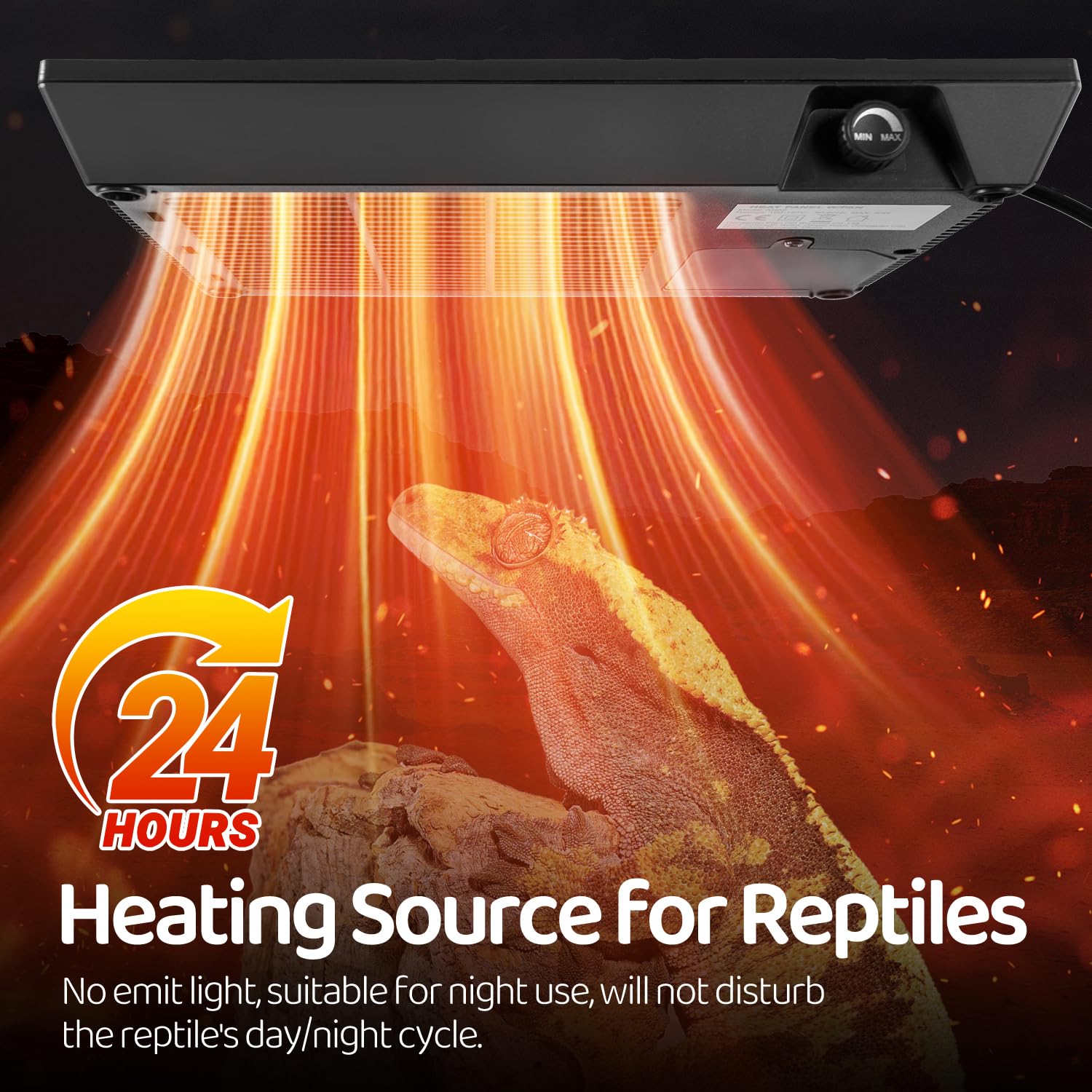 Oiibo reptile heating panel installation in terrarium setup for quick use.