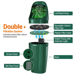 Oiibo Reptile Water Dispenser double filtration keeps water clean during circulation.