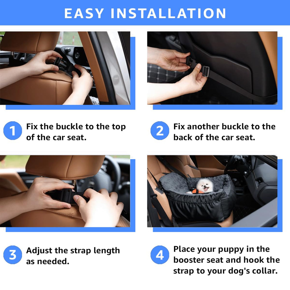 Oiilores compact dog seat fits small dogs under 25 lbs in most vehicles.