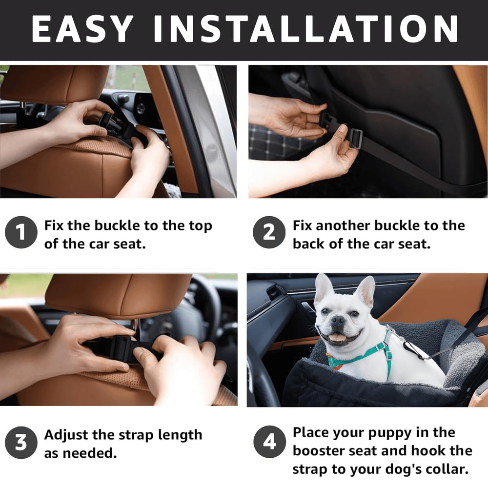 Oiilores dog car seat bottom cushion removable for easy cleaning