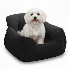 Oiilores dog car seat front view showing secure fit for small dogs