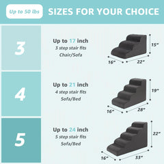 Oiilores dog stairs removable washable cover for easy cleaning