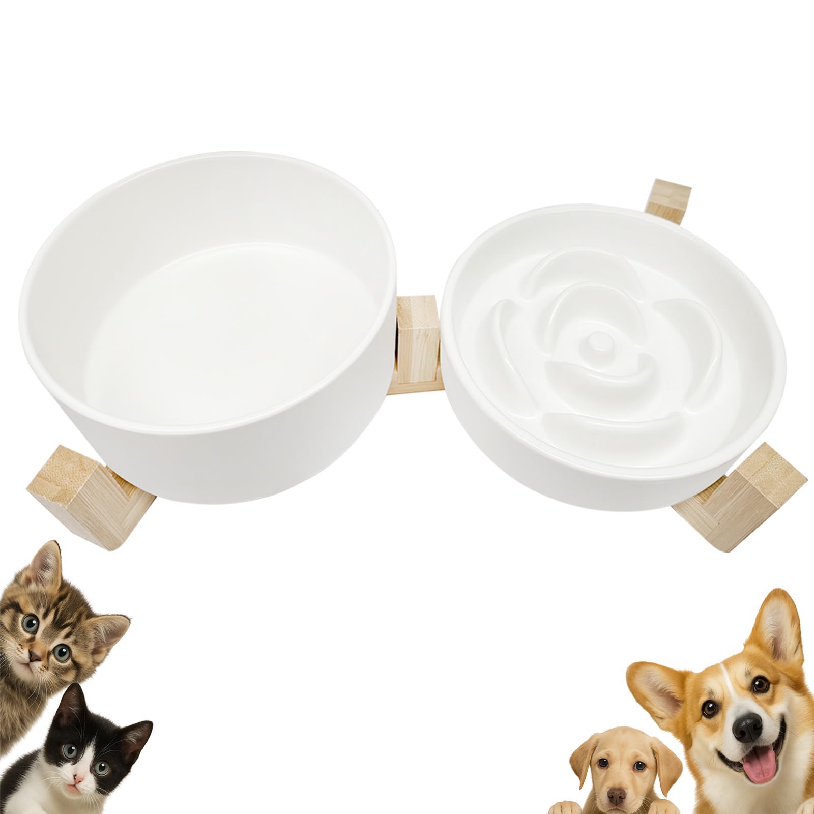 OiKOOiORM 850ml water bowl keeps dogs hydrated with spill-resistant design.