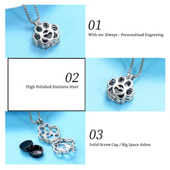 Oinsi urn pendant inner compartment reveals space for ashes hair or dried flowers.