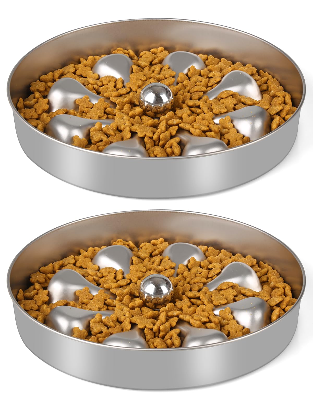 Oiwliur double-sided slow-feeder bowl for controlled meals.