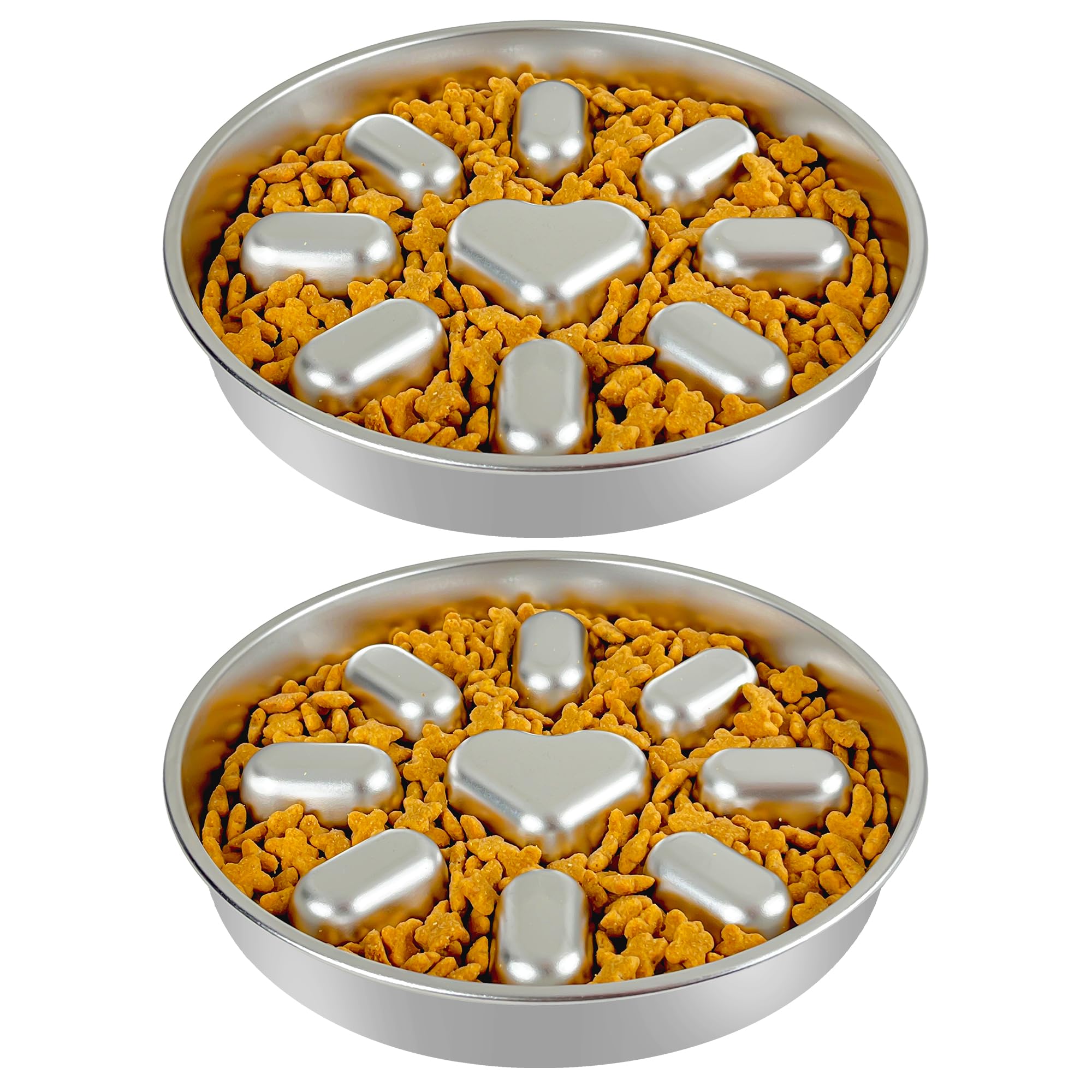 Oiwliur slow-feeder dog bowl with flower pattern slows meals.