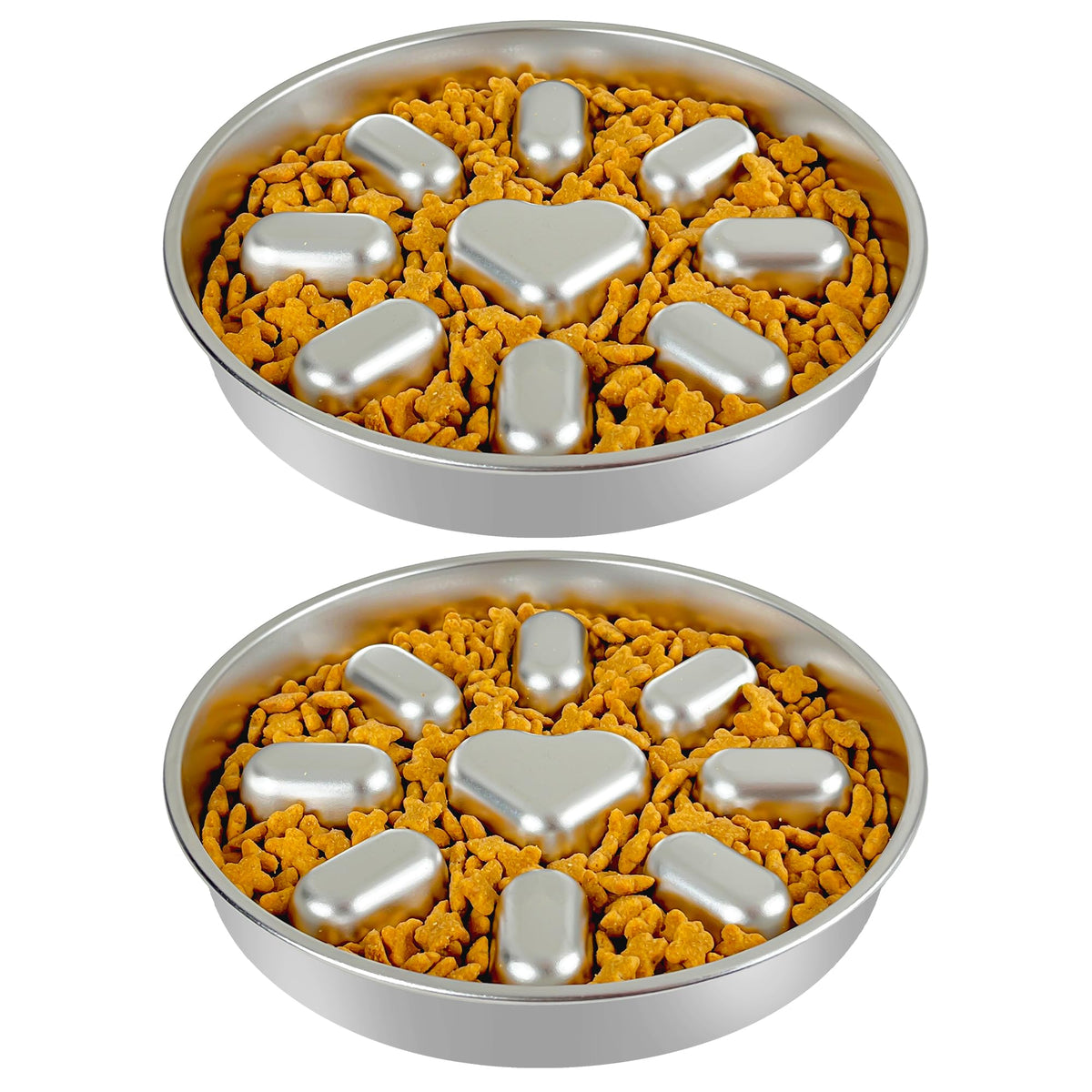 Oiwliur slow-feeder dog bowl with flower pattern slows meals.
