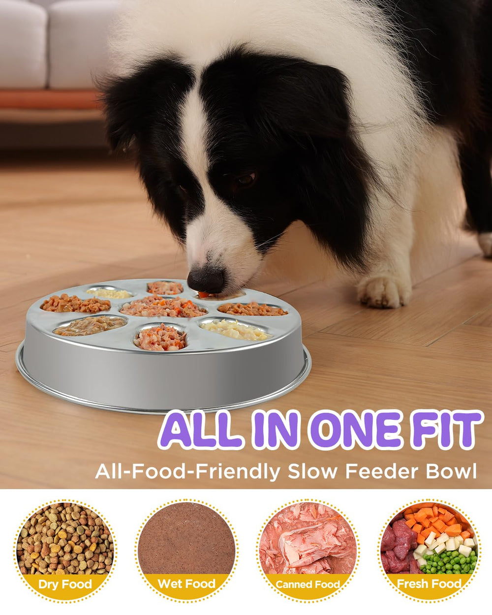 Oiwliur stainless steel 304 bowl resists rust and odors.