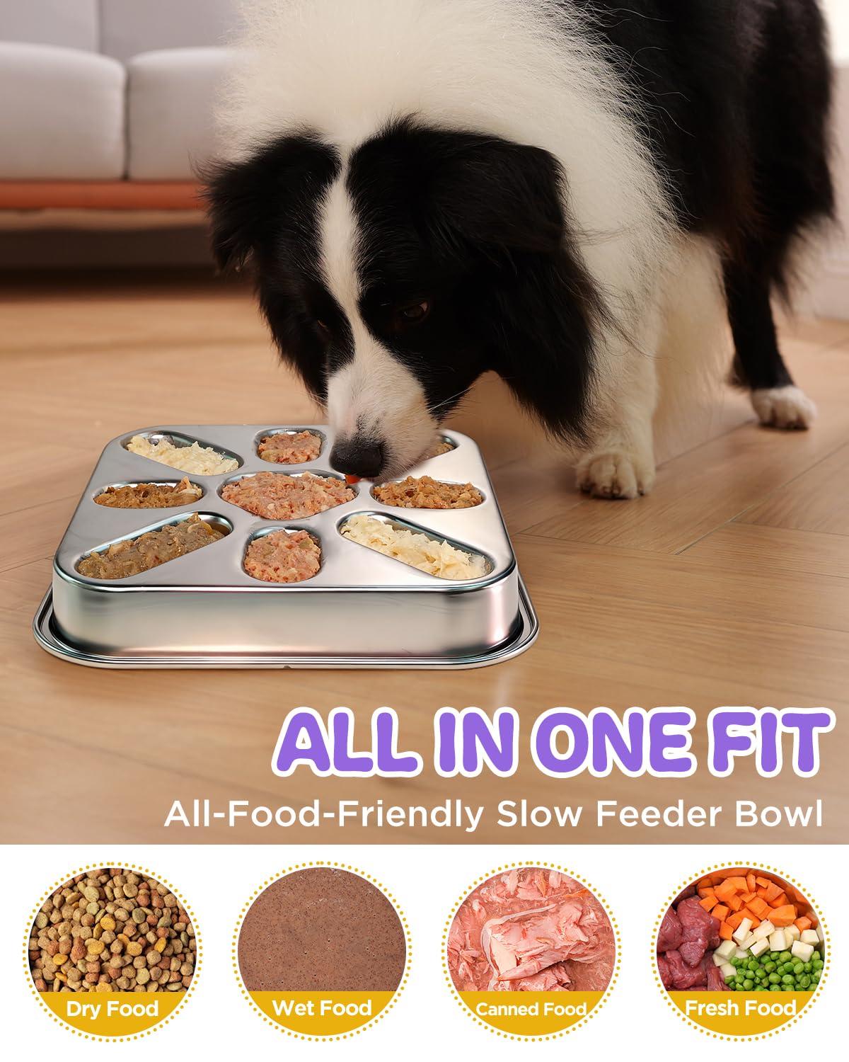 Oiwliur stainless steel dog bowl with durable rust-resistant construction for long-lasting use