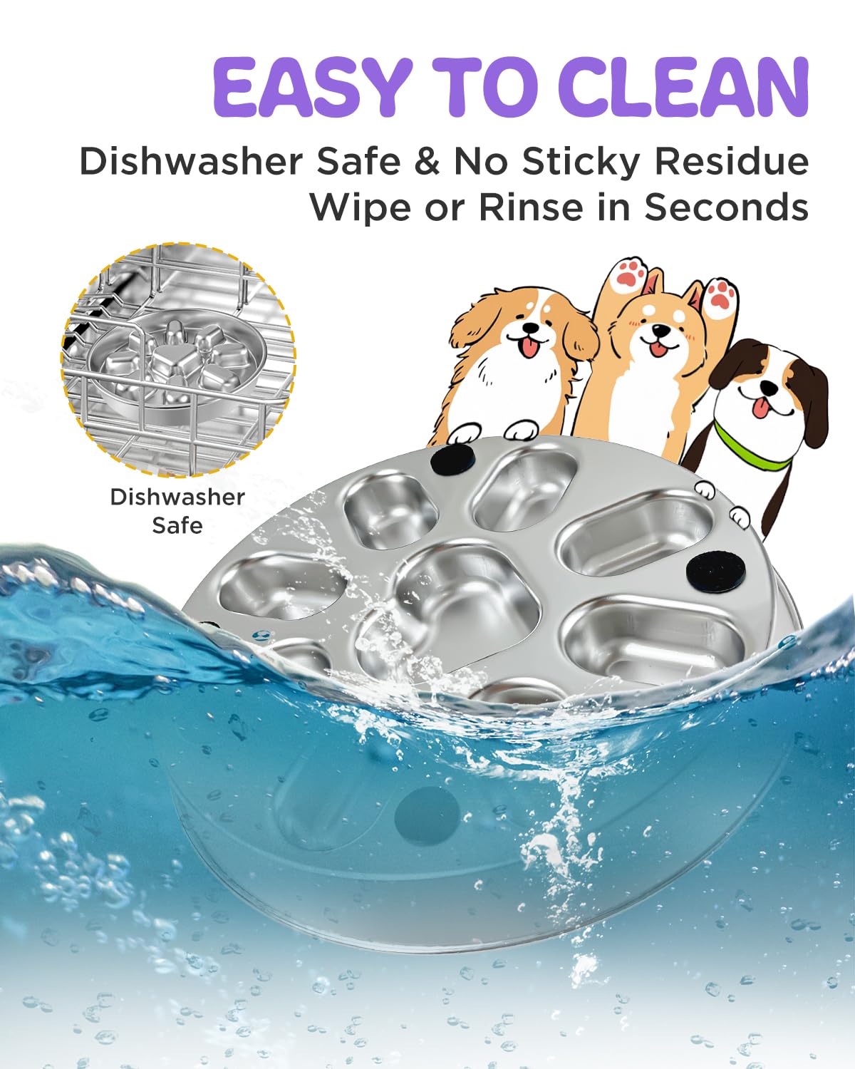 Oiwliur 2-cup capacity bowl for small to medium dogs.