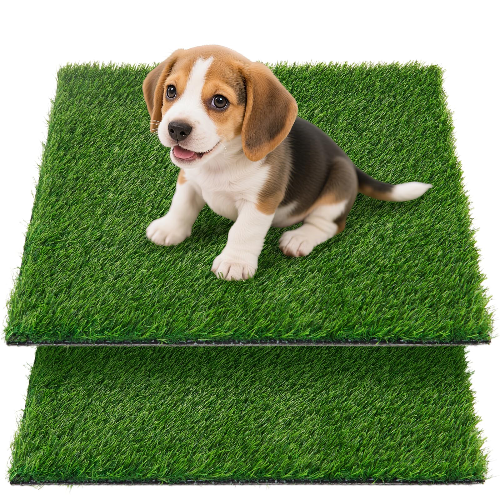 Oiyeefo artificial grass mat close-up showing soft pile ideal for puppy potty