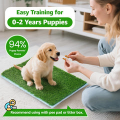 Oiyeefo grass mat indoors on floor demonstrating easy cleaning and drainage