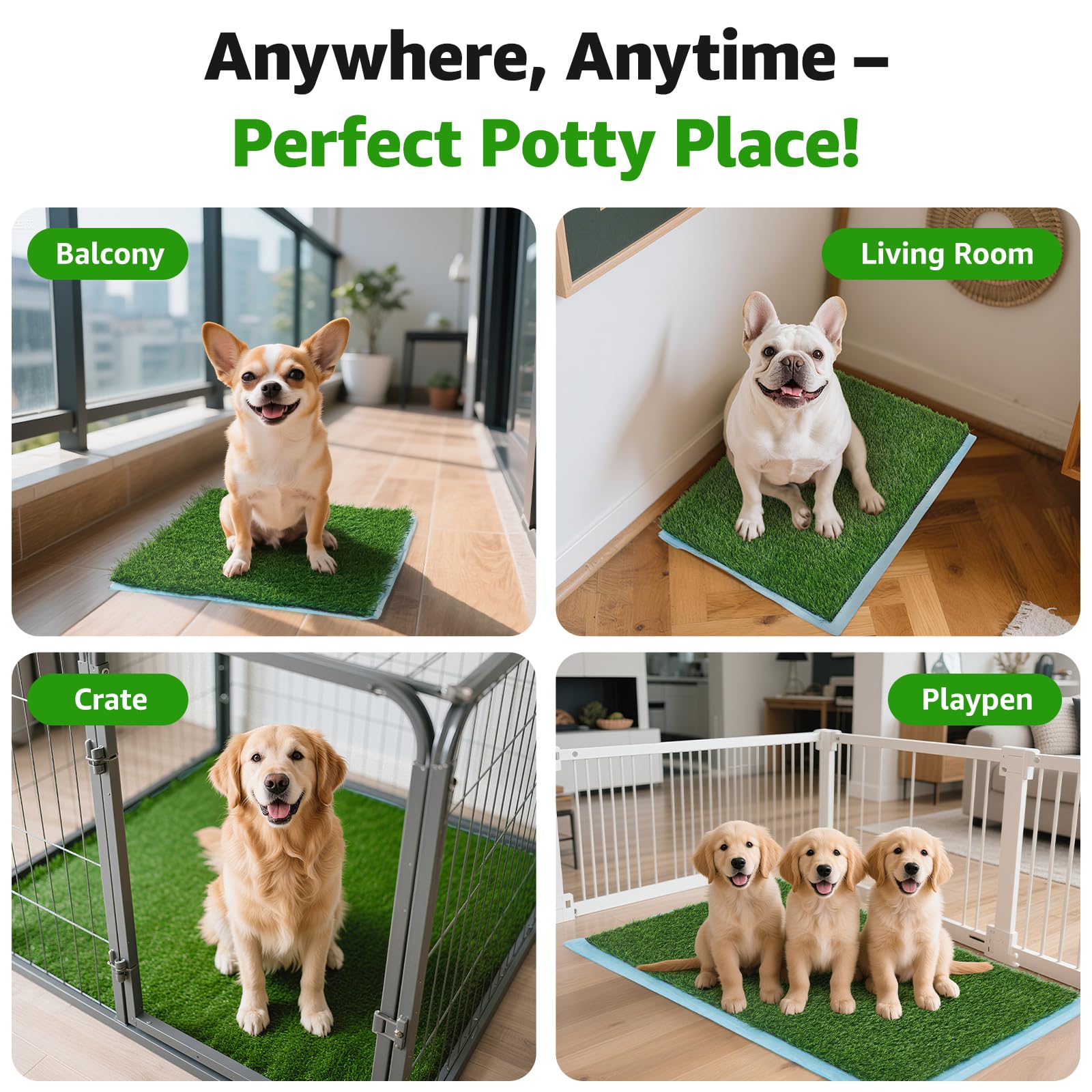 Oiyeefo indoor-outdoor grass mat ready for quick cleaning and reuse