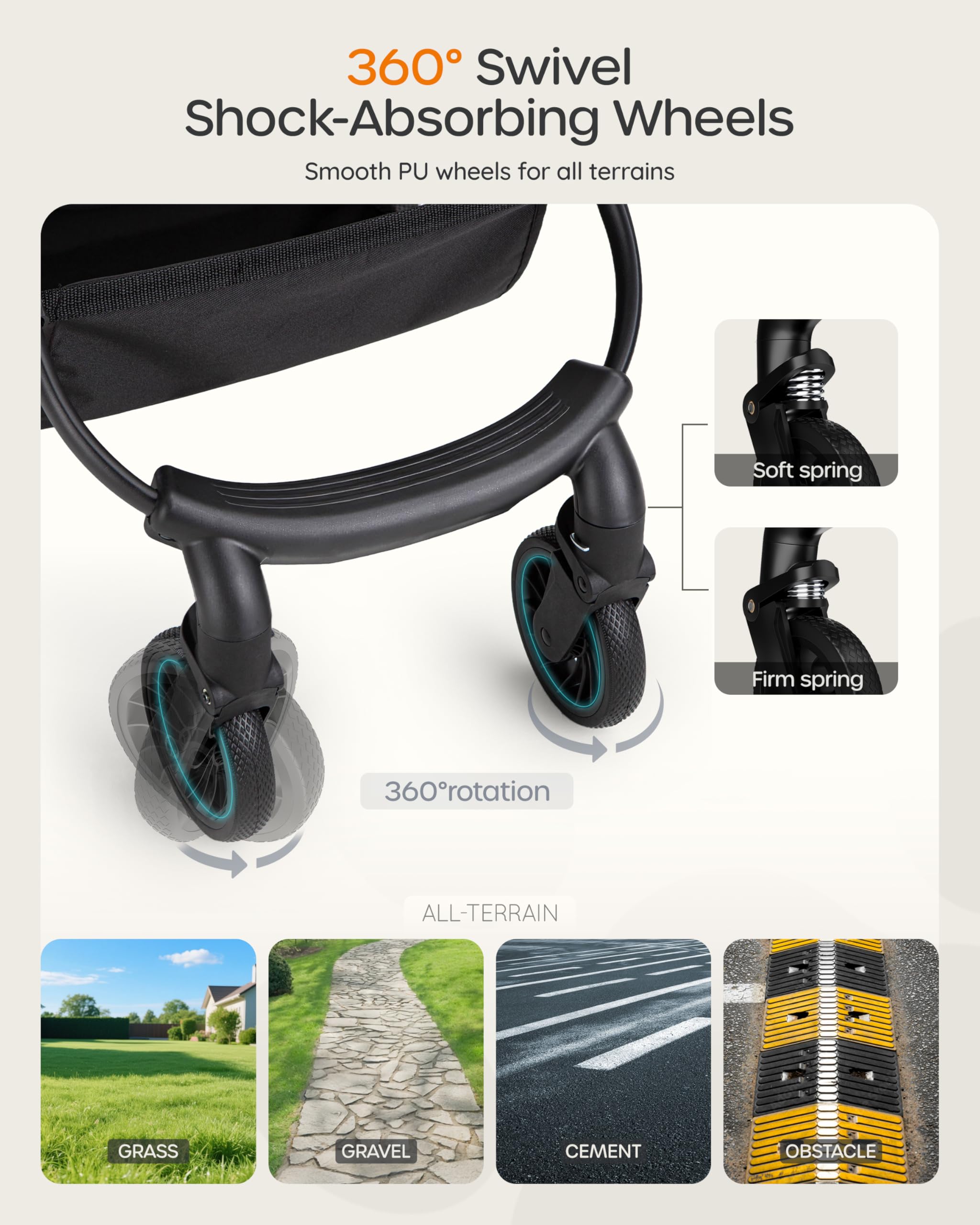 OJCME detachable carrier converts to car seat for on-the-go safety
