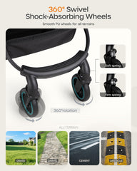 OJCME detachable carrier converts to car seat for on-the-go safety