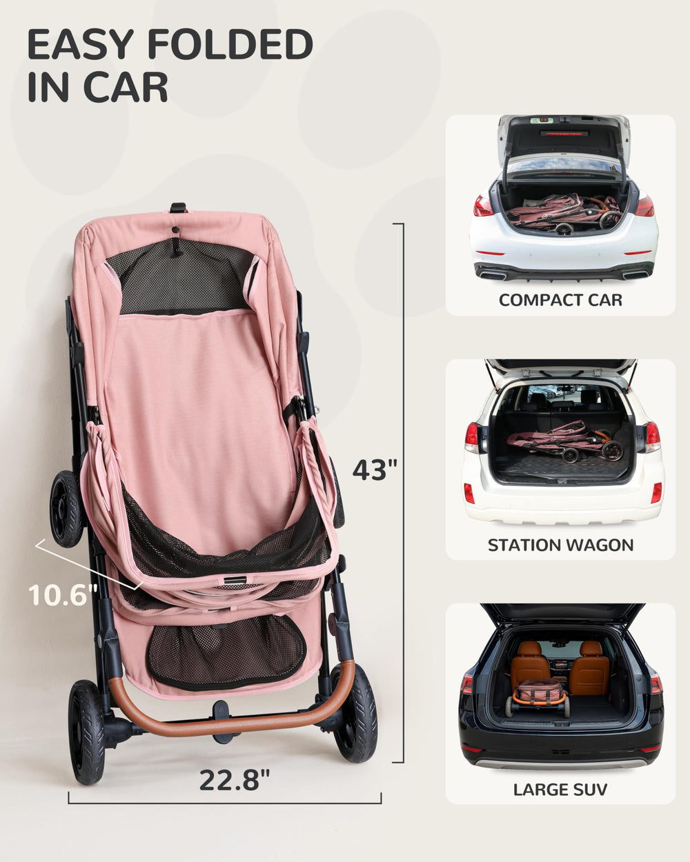 Ventilated cabin on the OJCME stroller ensures airflow during warm walks
