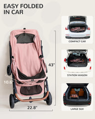 Ventilated cabin on the OJCME stroller ensures airflow during warm walks