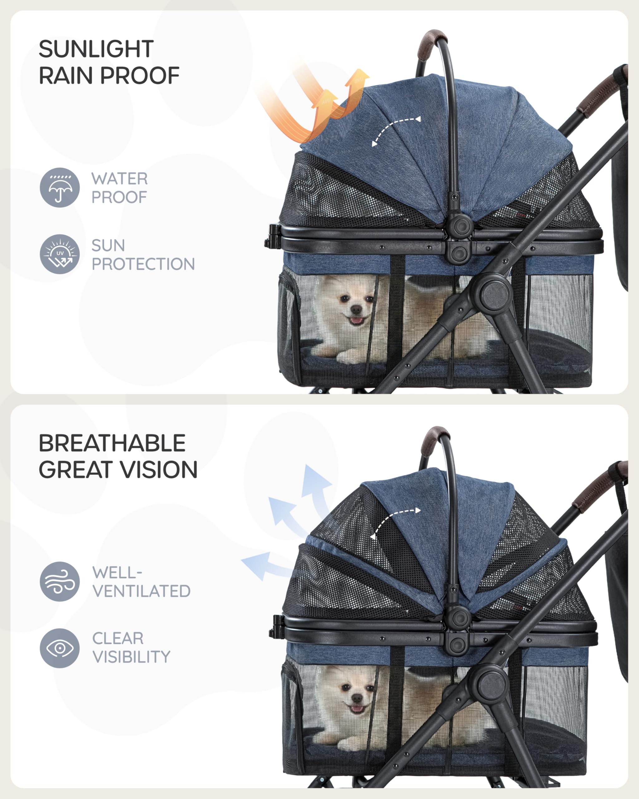 OJCME front peek-out door lets pets explore safely