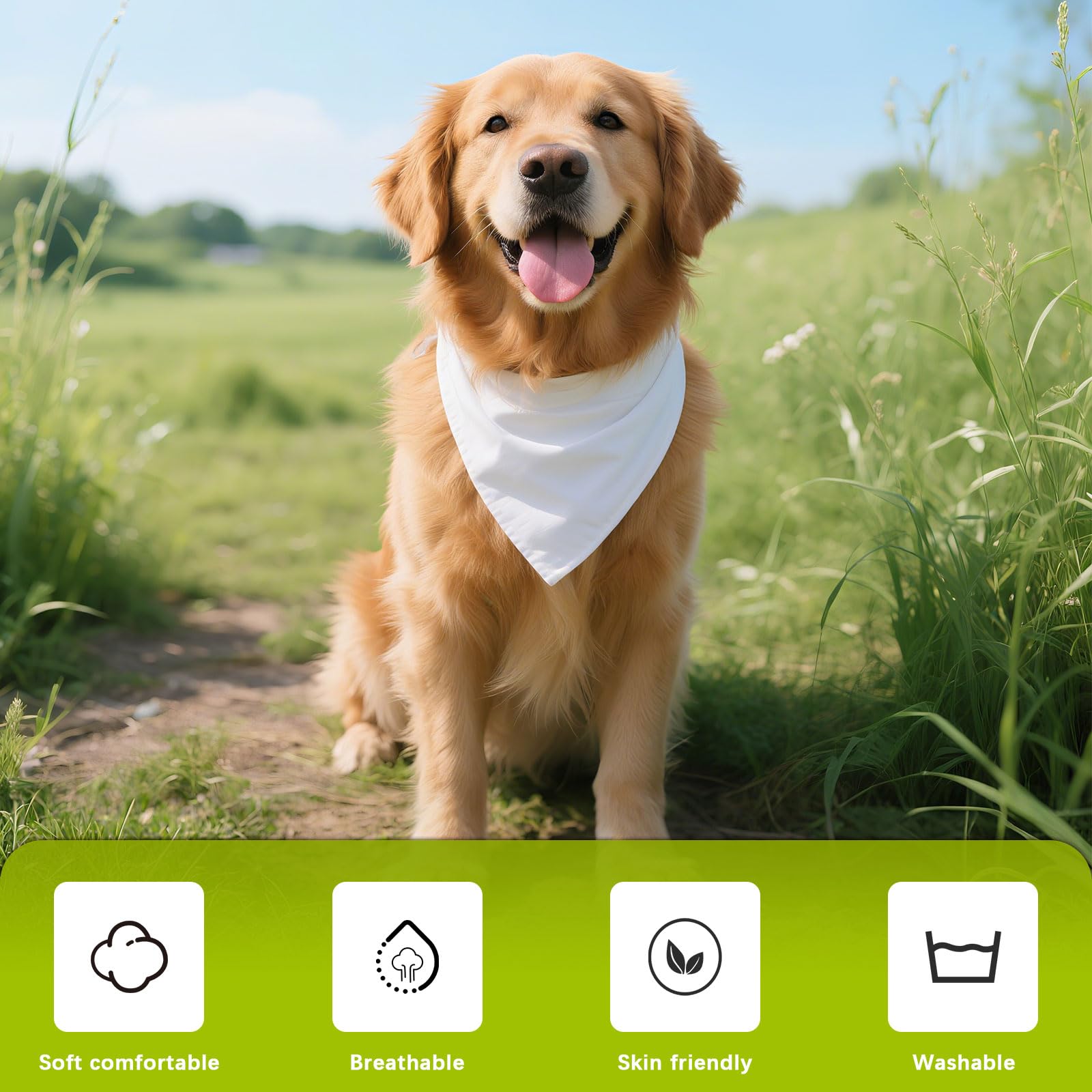 OKBA blank dog bandana material for vibrant sublimation