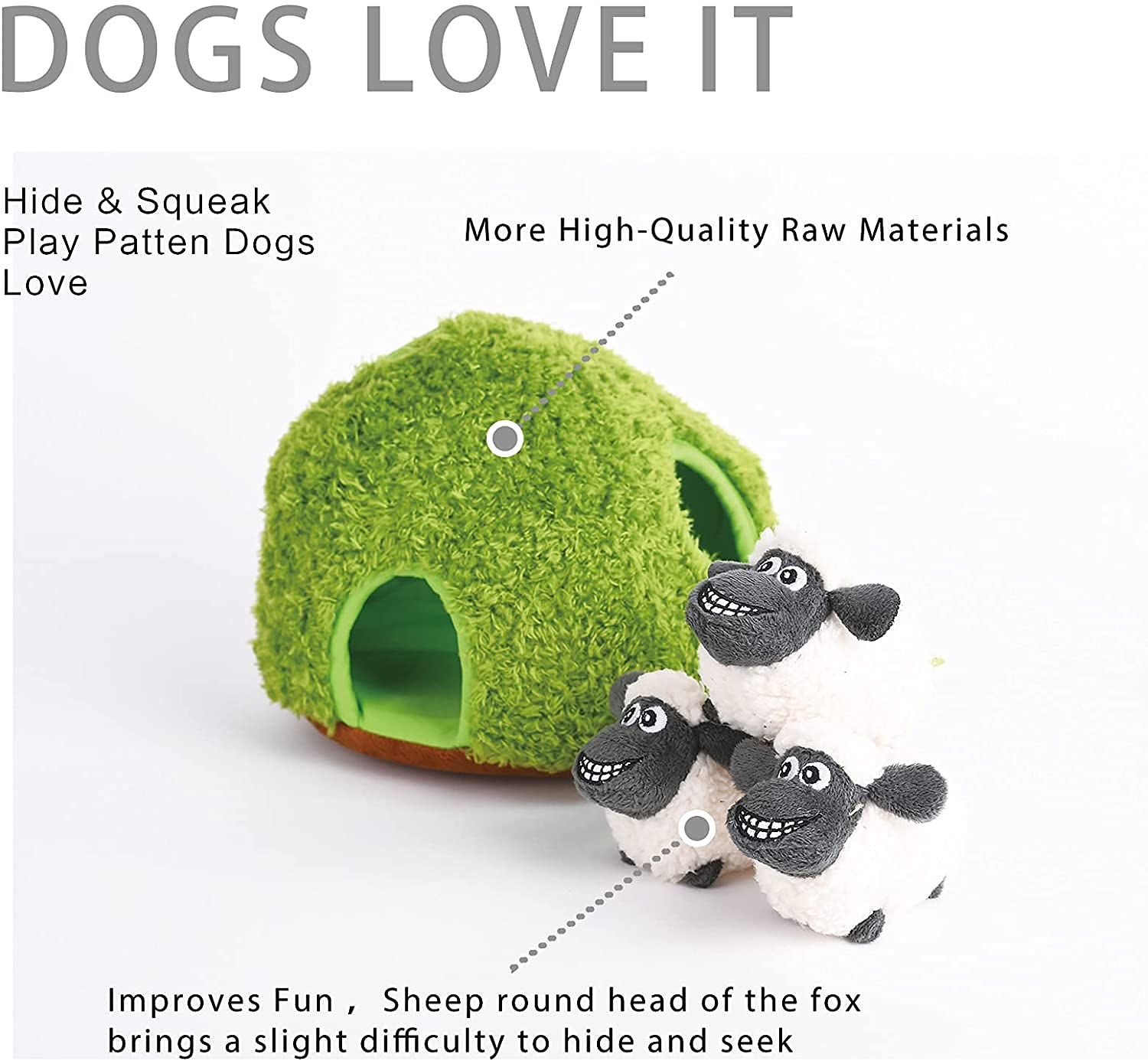 okegztoa interactive squeaky plush dog toy for engaging sessions.