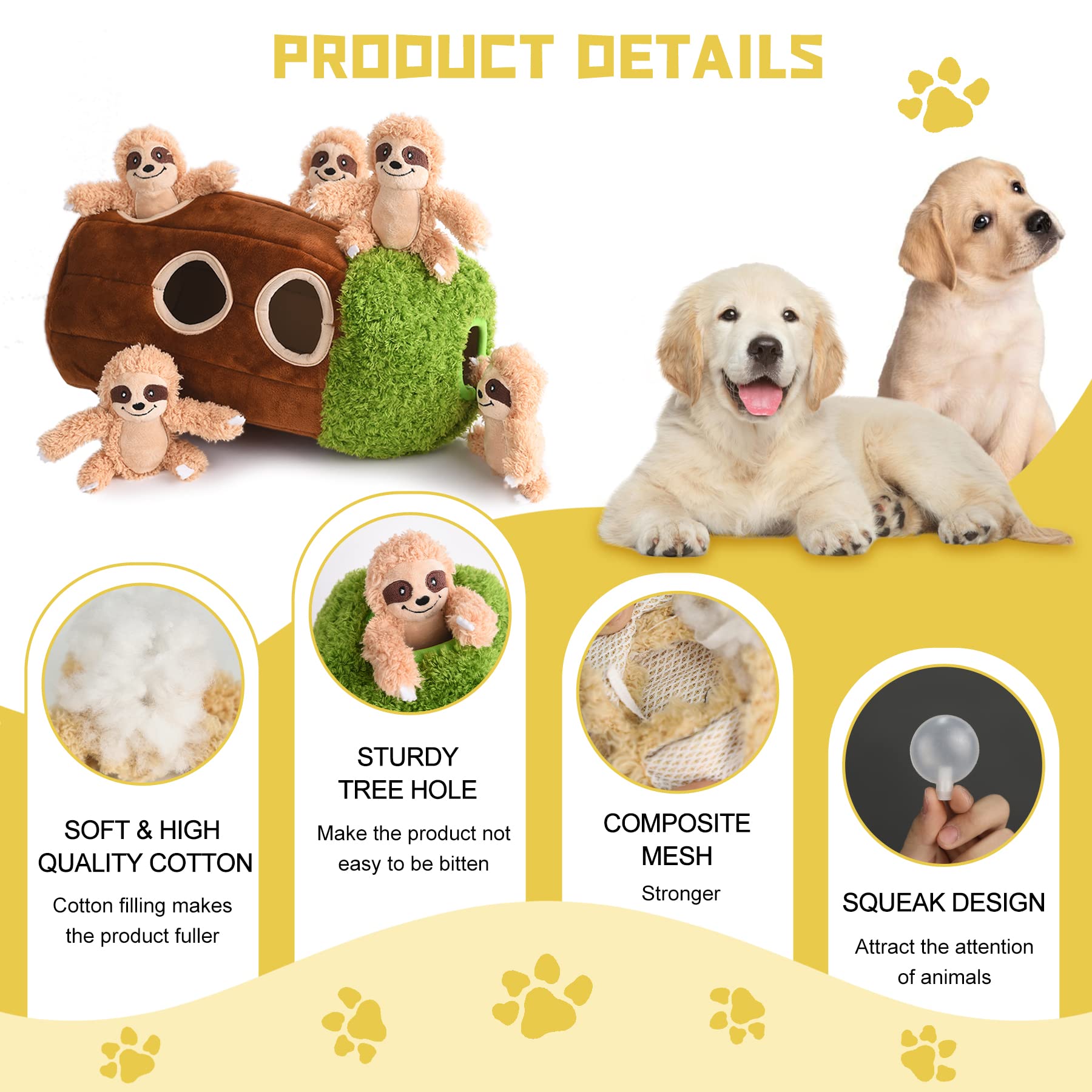 Okegztoa woodland creatures plush toy features fox, raccoon and owl for imaginative play.