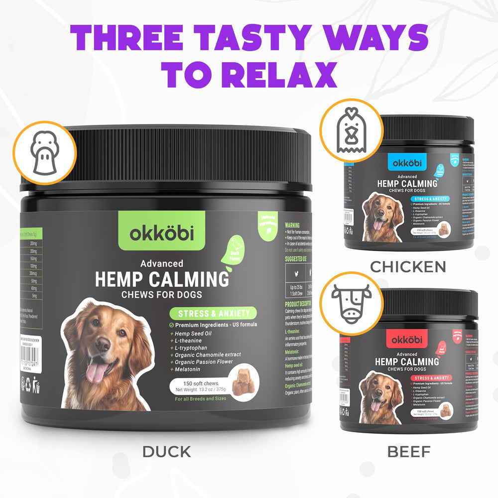 OKKÖBI hemp calming chews texture invites positive association and treat acceptance.