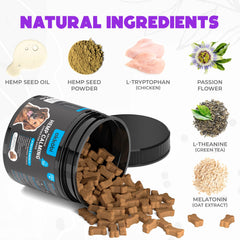 OKKÖBI hemp calming chews for dogs, duck flavor pack eases nerves during grooming sessions