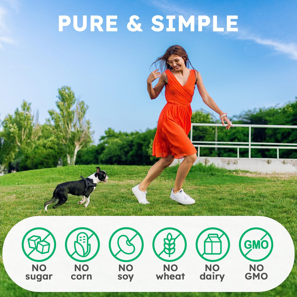 OKKÖBI vitamin C dog chew emphasizing immune and coat benefits.
