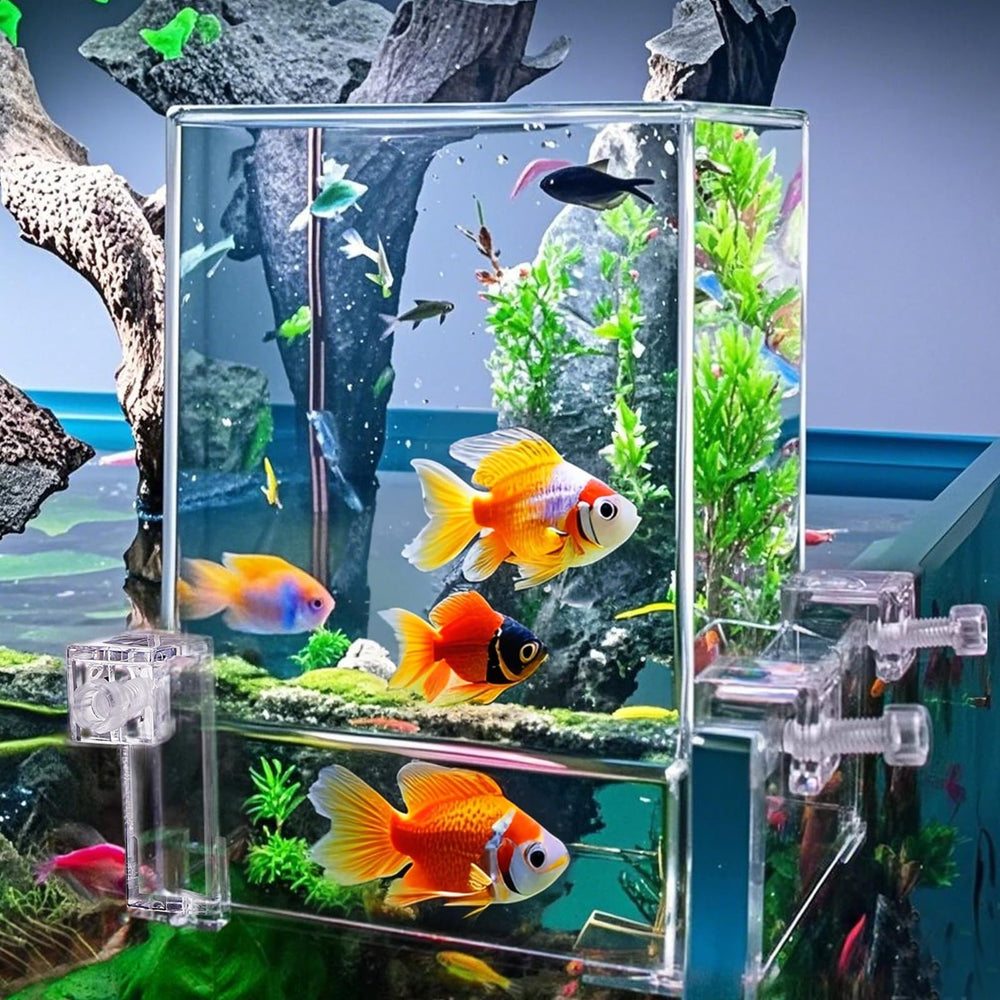 Okllen Negative-Pressure Tank offers a 360° view for clear observation of your fish
