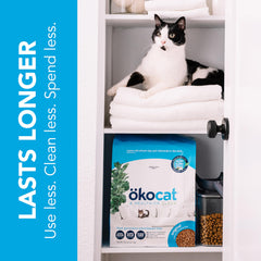 ÖKOCAT Original Wood Clumping Cat Litter 99% dust free formula for cleaner homes.