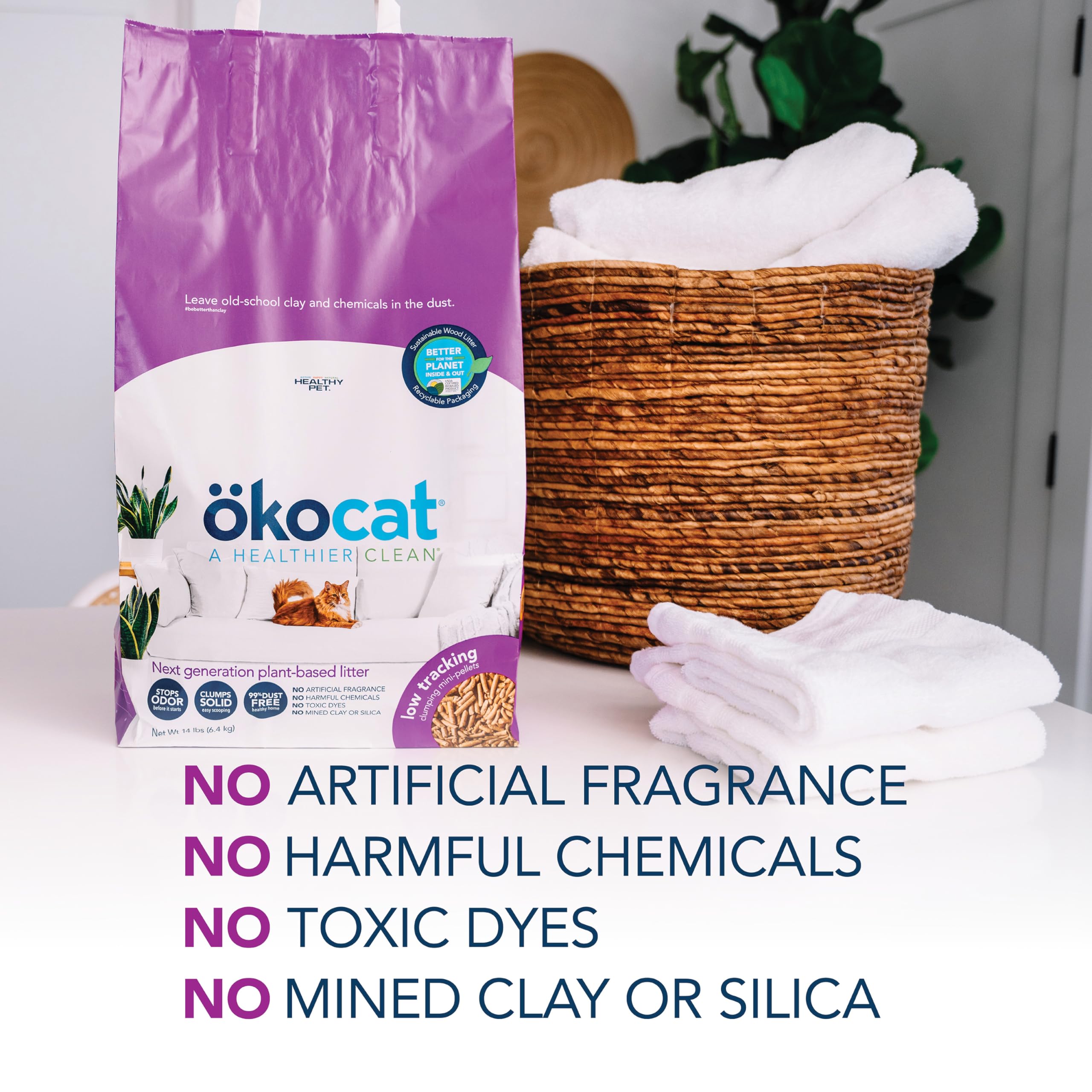 ökocat plant-based clumping agent delivers reliable clumps