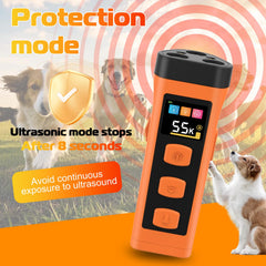 OKSJ Dog Bark Deterrent Device in indoor and outdoor use setting.