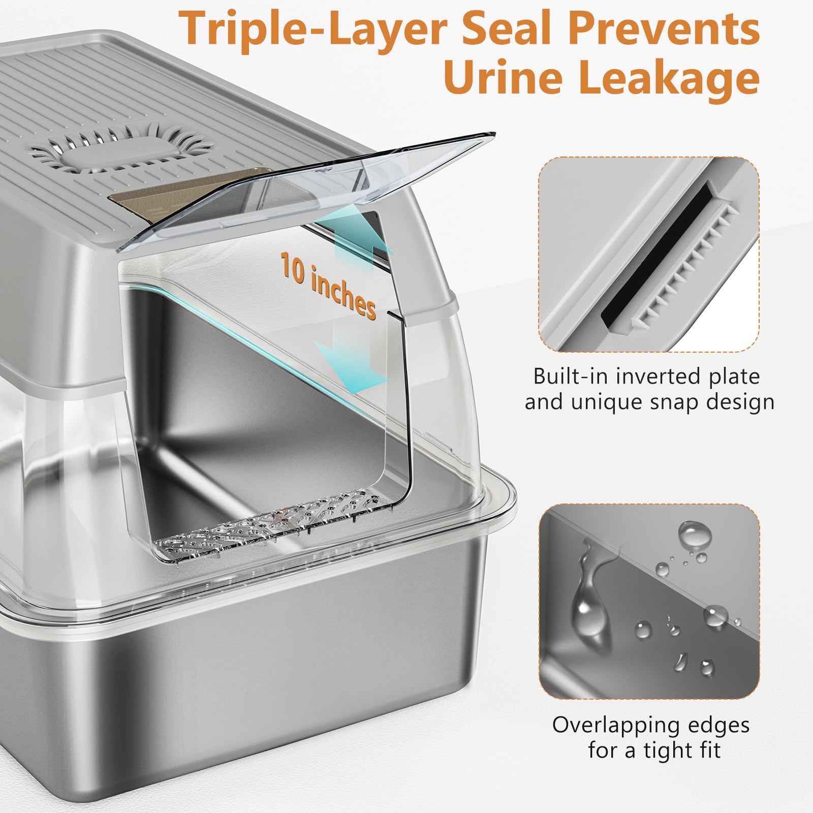 OKSOTY XL litter box with ample space for large cats.