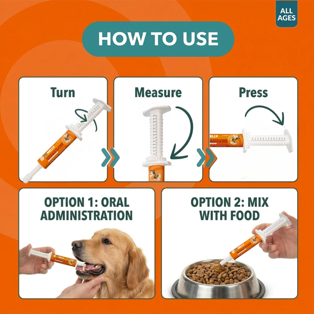 OL NELLY dog packaging shows product in trusted daily use format.