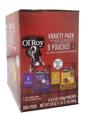 Ol' Roy grilled chicken tender morsels in gravy close-up, ideal for meal variety.