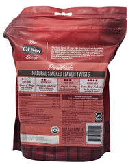 Ol' Roy porkhide twists close-up showing 20 chews for dogs
