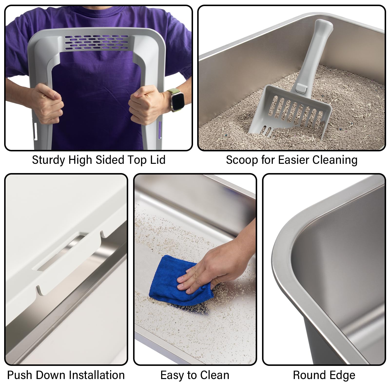Olacat removable folding door enables easy daily cleaning.