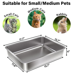 Olacat litter box with easy entry suits kittens and rabbits.