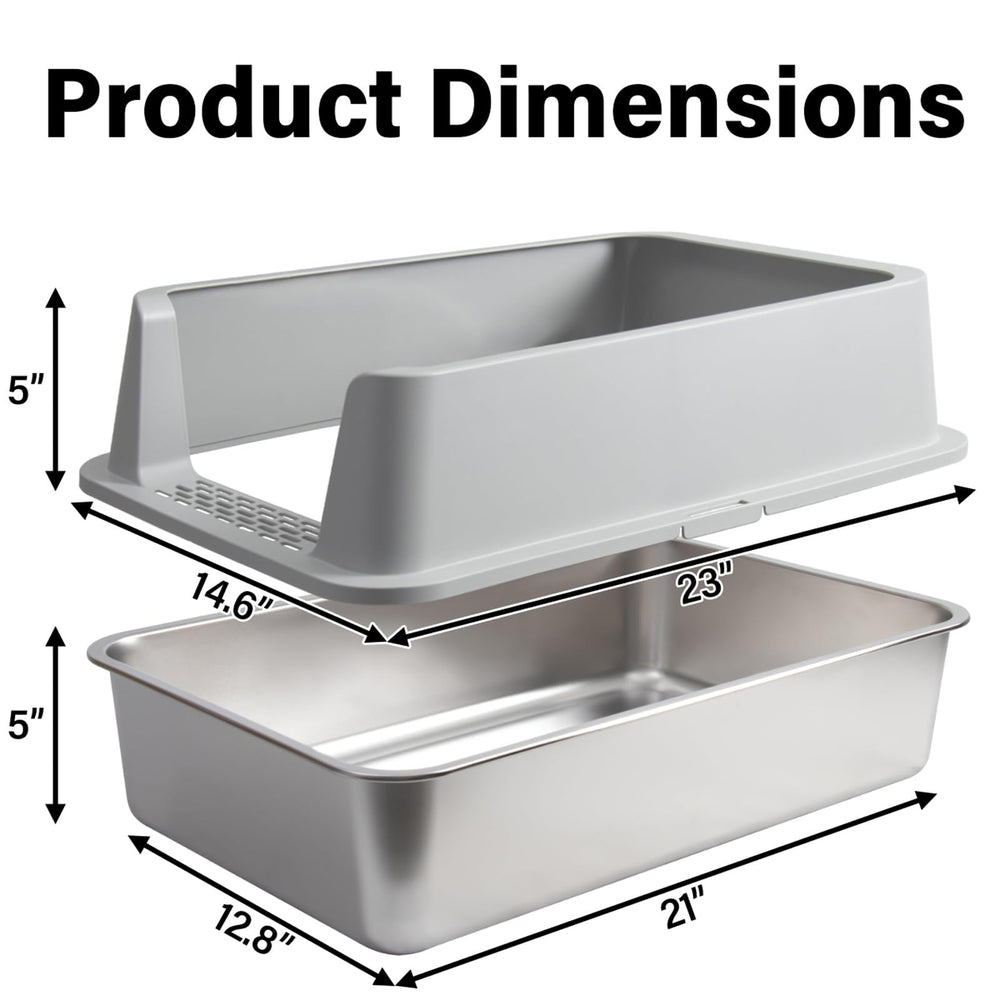 Olacat XL litter box dimensions show generous space for large cats.