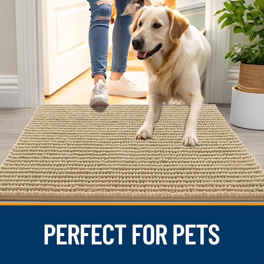OLANLY beige door mat ideal for paws and crate use