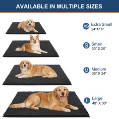 OLANLY chenille doormat dense pile closeup emphasizing softness